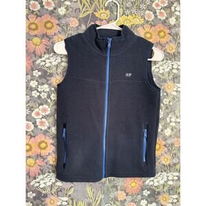 Vineyard Vines Kids Navy Blue Fleece Vest Whale Logo Size S